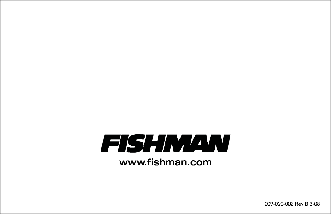 Fishman Archtop Guitar Pickup manual Rev B 