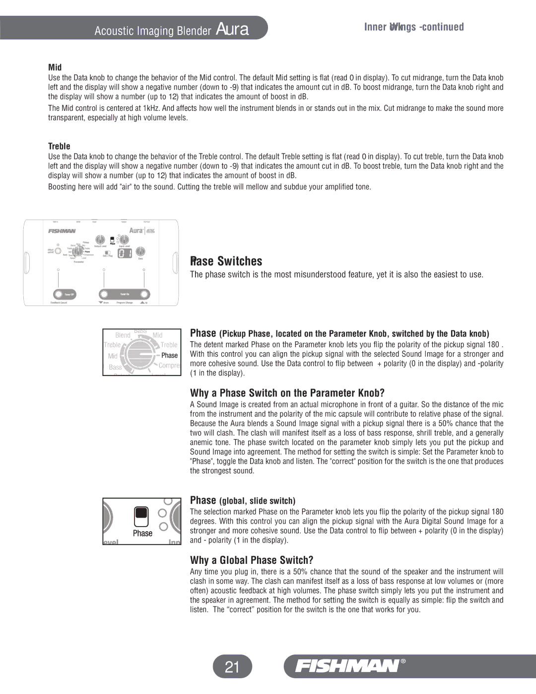 Fishman Aura manual Phase Switches 