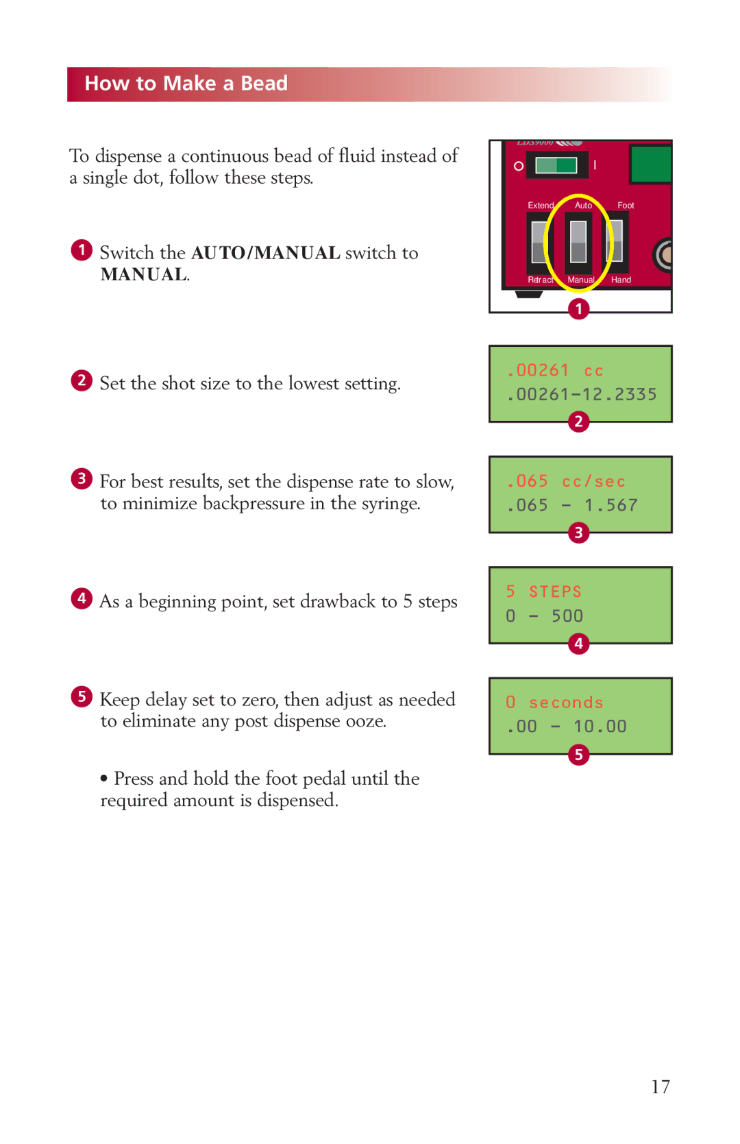 Fishman LDS9000 manual How to Make a Bead, Manual 