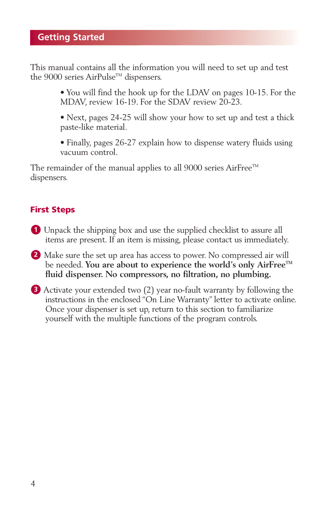 Fishman LDS9000 manual Getting Started, First Steps 