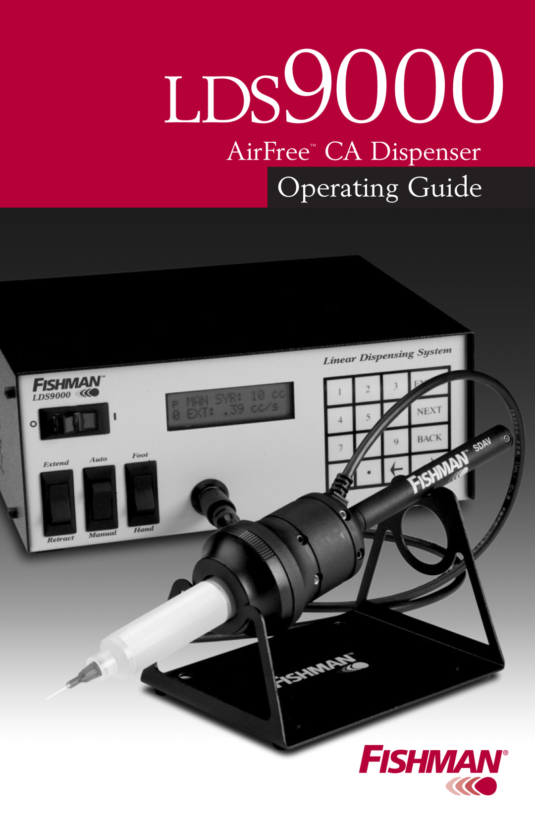 Fishman LDS9000 manual Operating Guide, AirFreeAirPulse CA Dispensser 