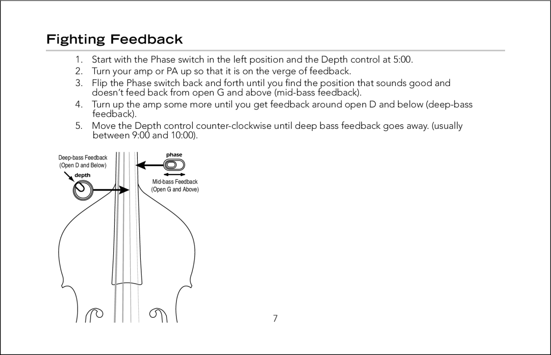 Fishman Pro-Eq manual Fighting Feedback 