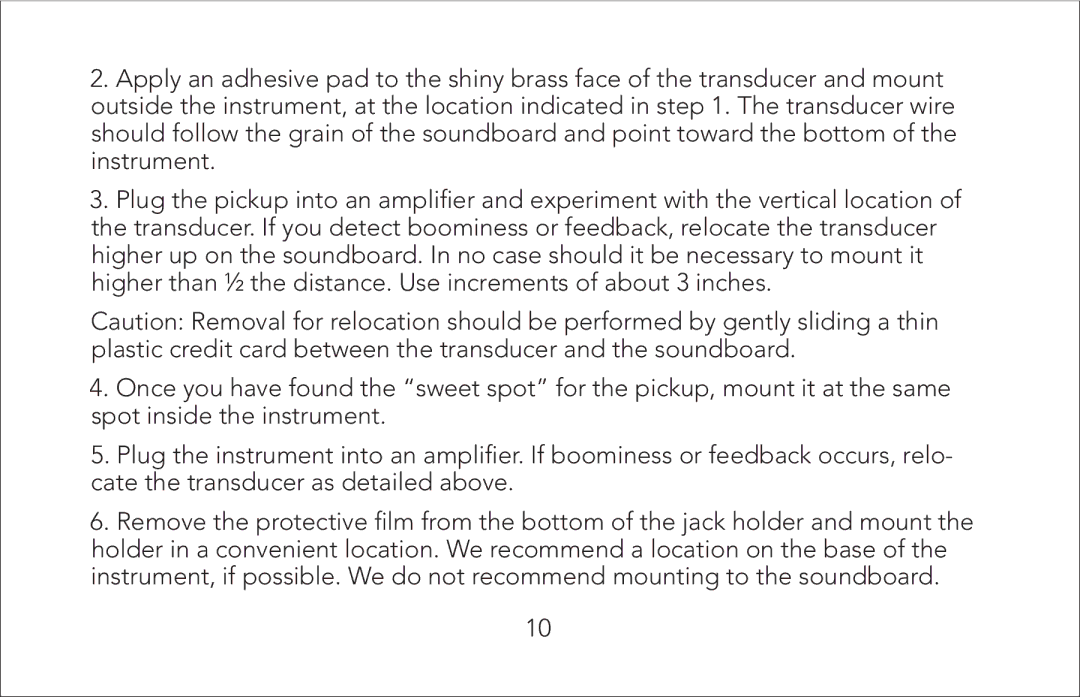 Fishman SBT-C manual 