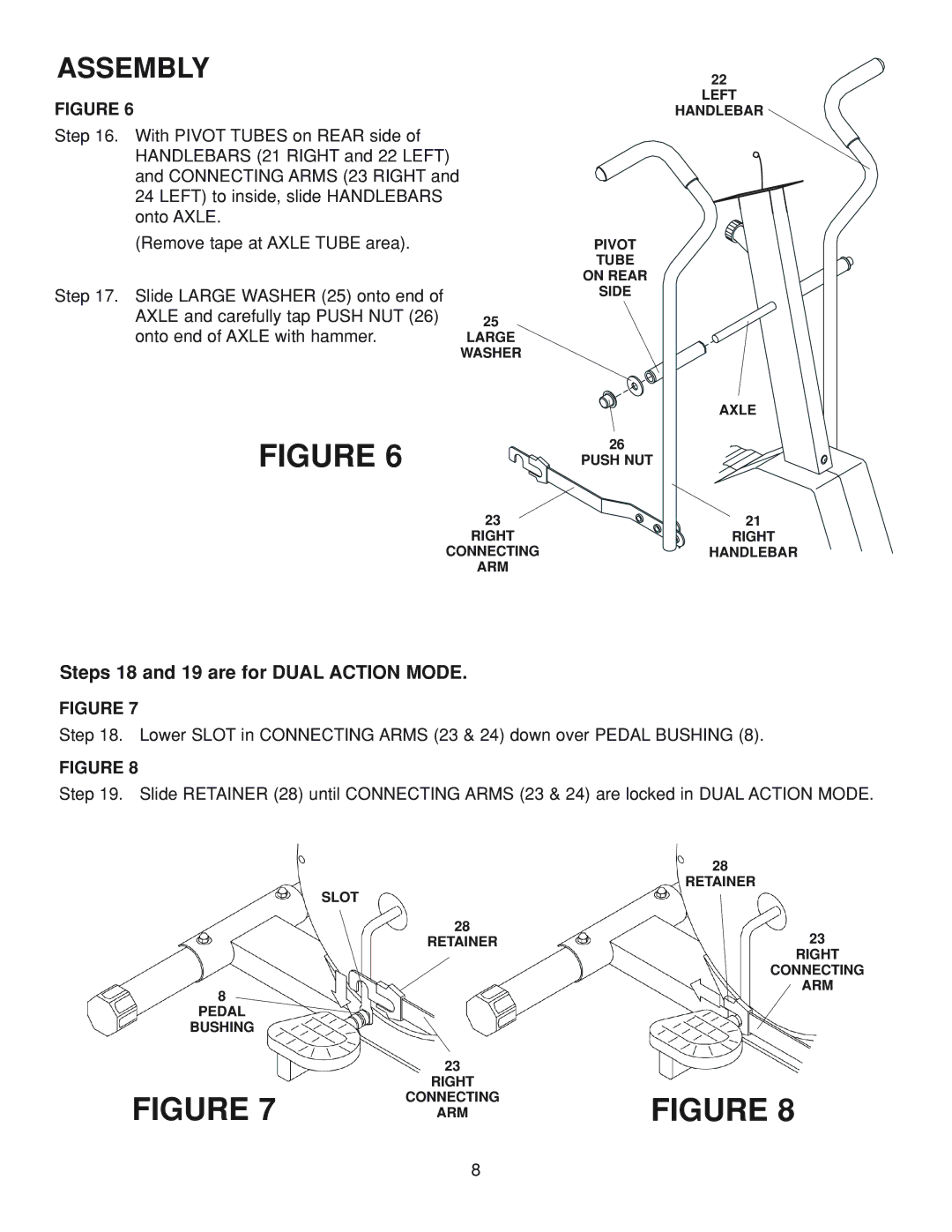 Fitness Quest 386da manual Steps 18 and 19 are for Dual Action Mode 