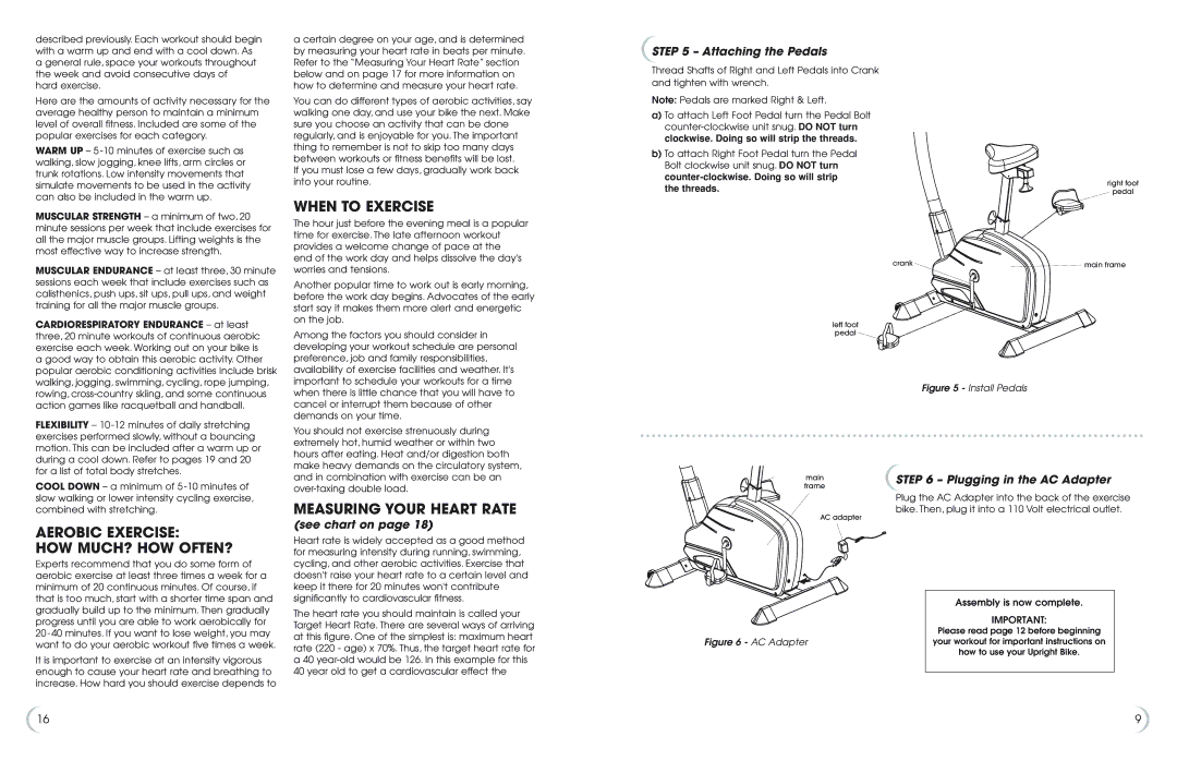 Fitness Quest 482u manual When to Exercise, Aerobic Exercise HOW MUCH? HOW OFTEN?, Measuring Your Heart Rate 