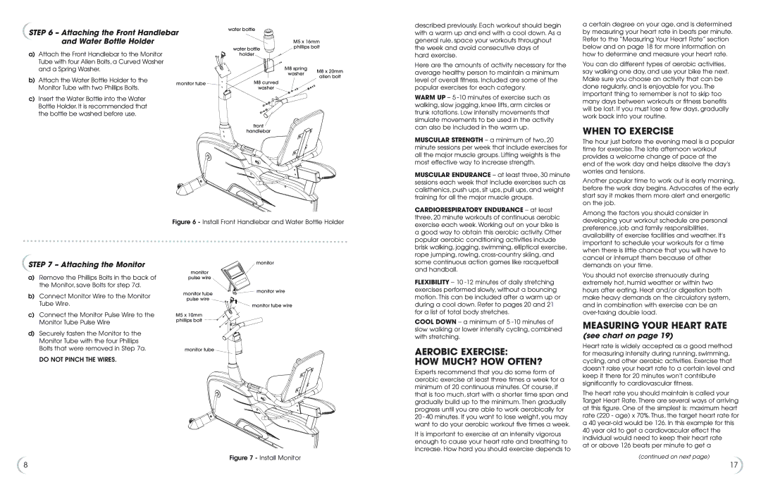 Fitness Quest 595r manual When to Exercise, Aerobic Exercise HOW MUCH? HOW OFTEN?, Measuring Your Heart Rate 