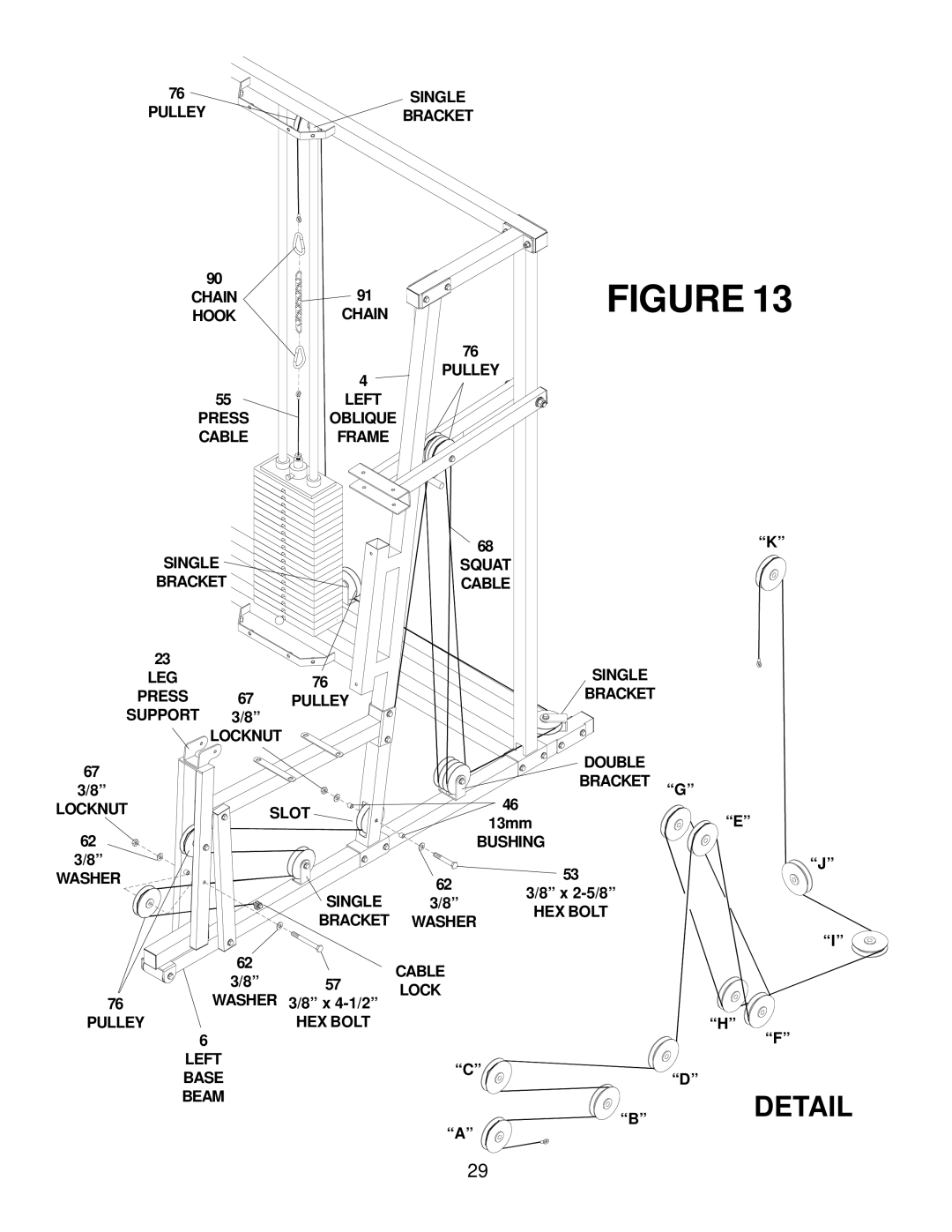 Fitness Quest Brutus 655 manual Detail 