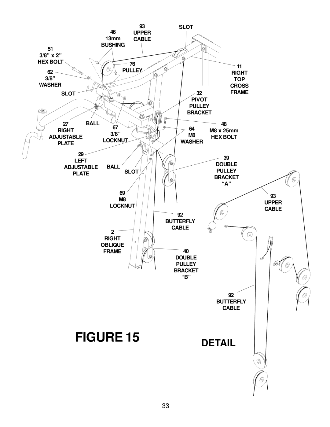 Fitness Quest Brutus 655 manual Upper 