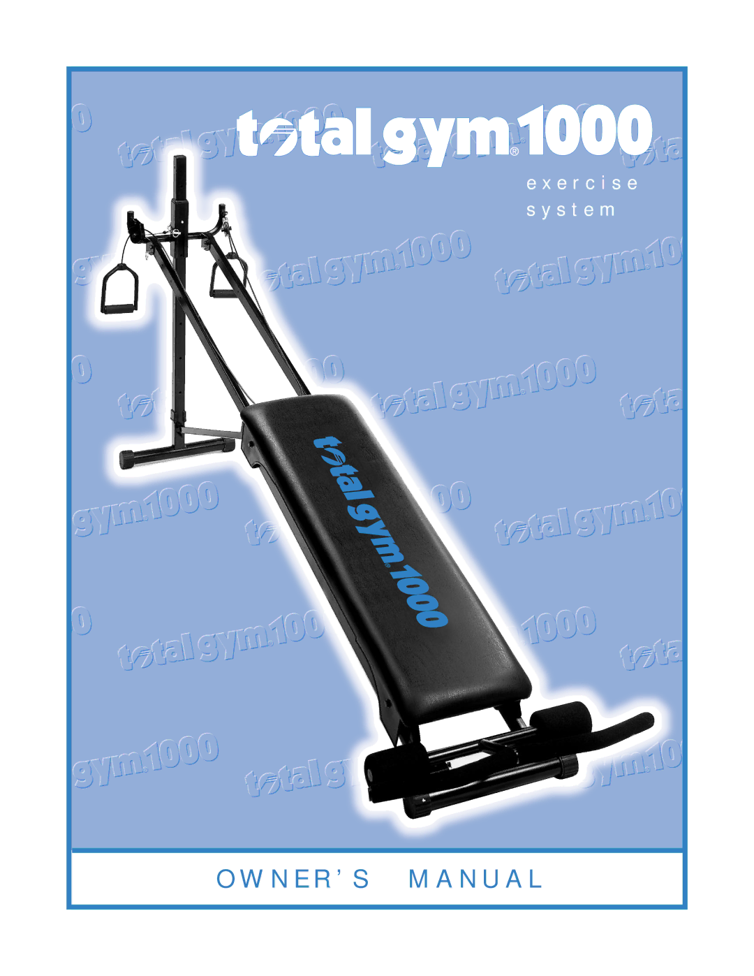 Fitness Quest Gym1000 manual N E R ’ S M a N U a L 