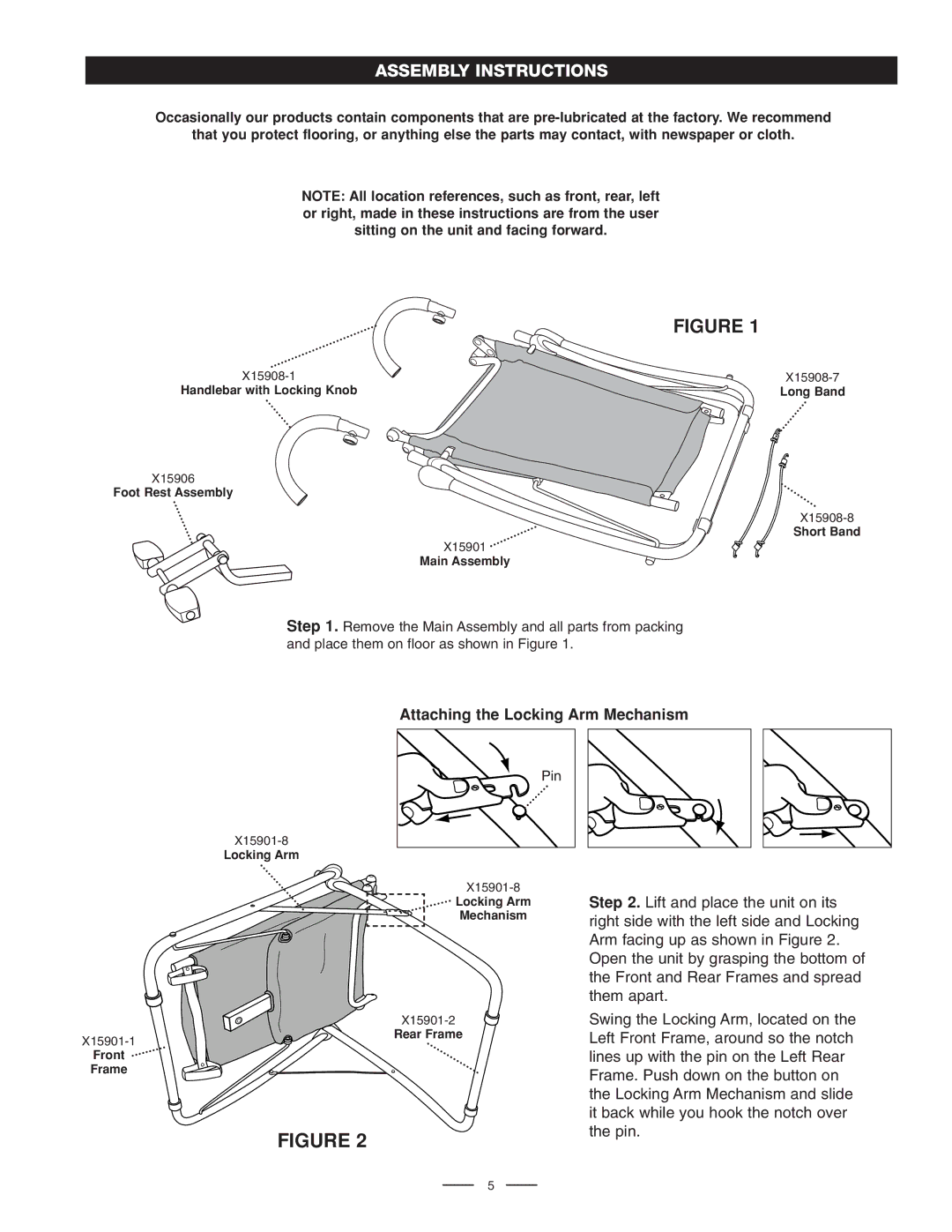 Fitness Quest Quest Ab Lounge XL System manual Assembly Instructions, Attaching the Locking Arm Mechanism 