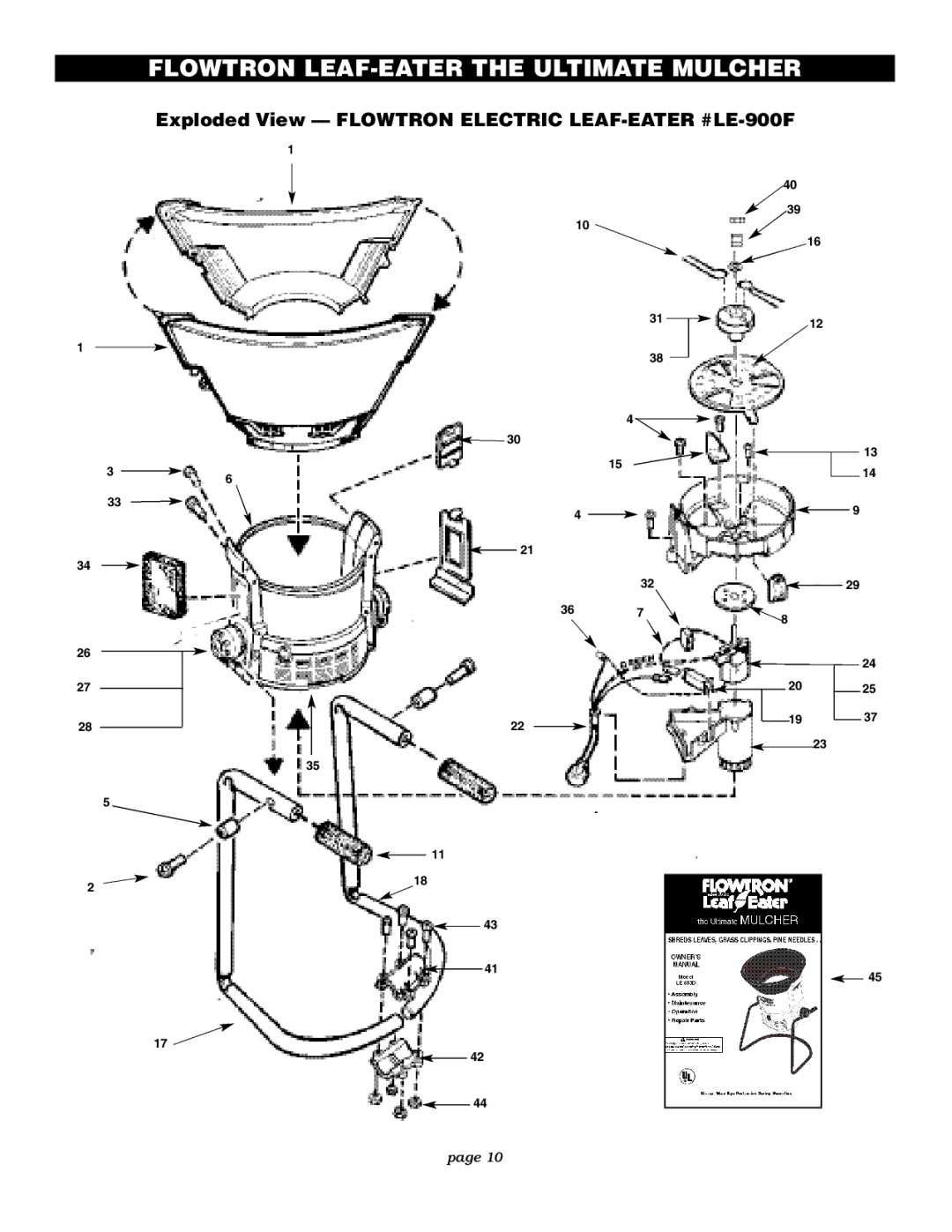 Flowtron Outdoor Products LE-900F owner manual Flowtron LEAF-EATER the Ultimate Mulcher 