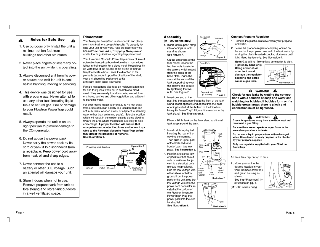 Flowtron Outdoor Products MT-350 owner manual Rules for Safe Use, Placement, Assembly 