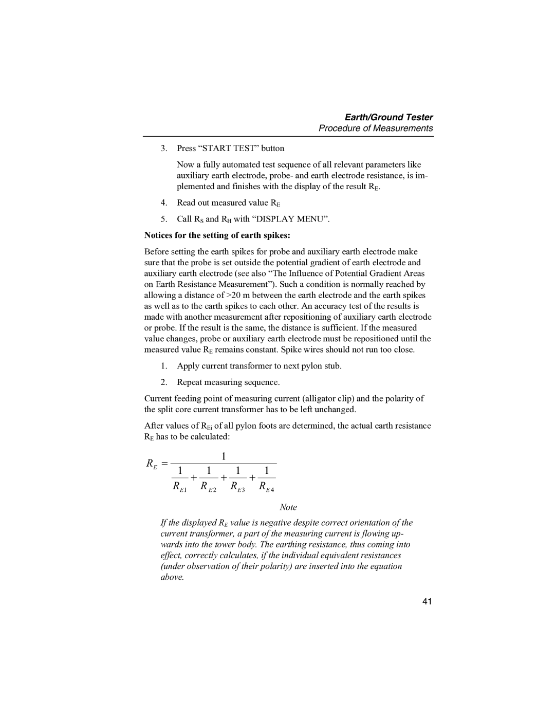 Fluke 1625 user manual Re = 