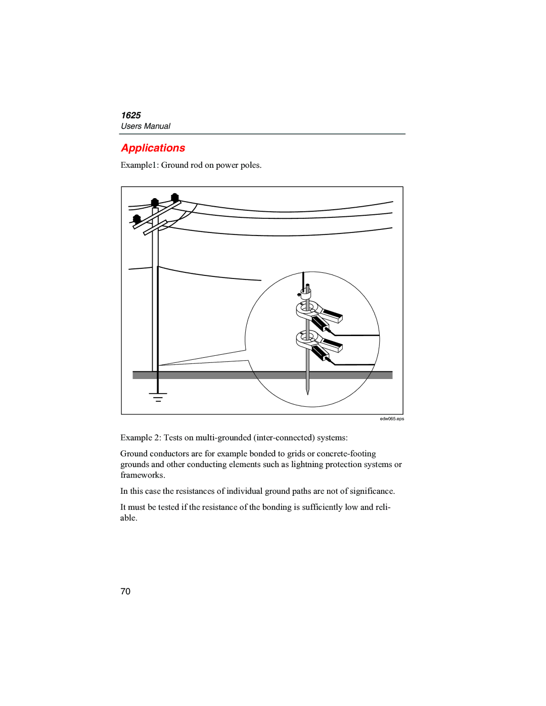 Fluke 1625 user manual Applications 