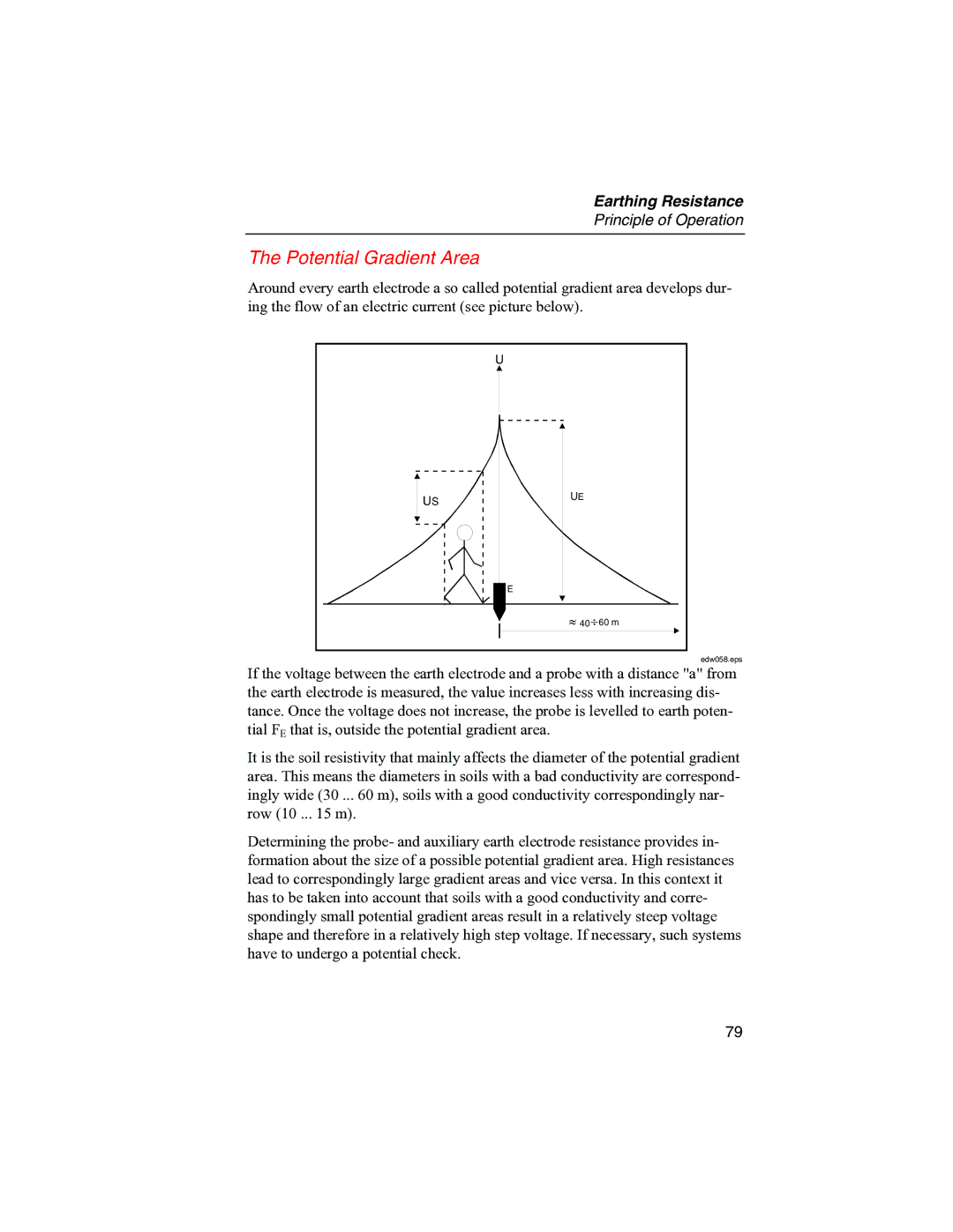 Fluke 1625 user manual Potential Gradient Area 