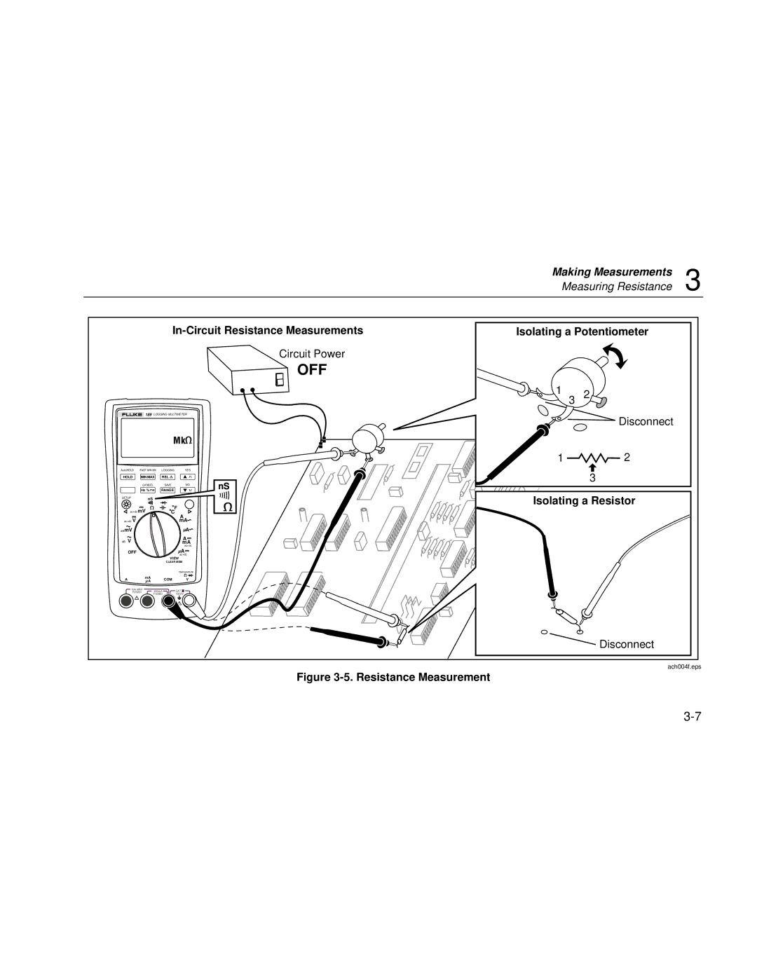 Fluke 187 user manual Off 