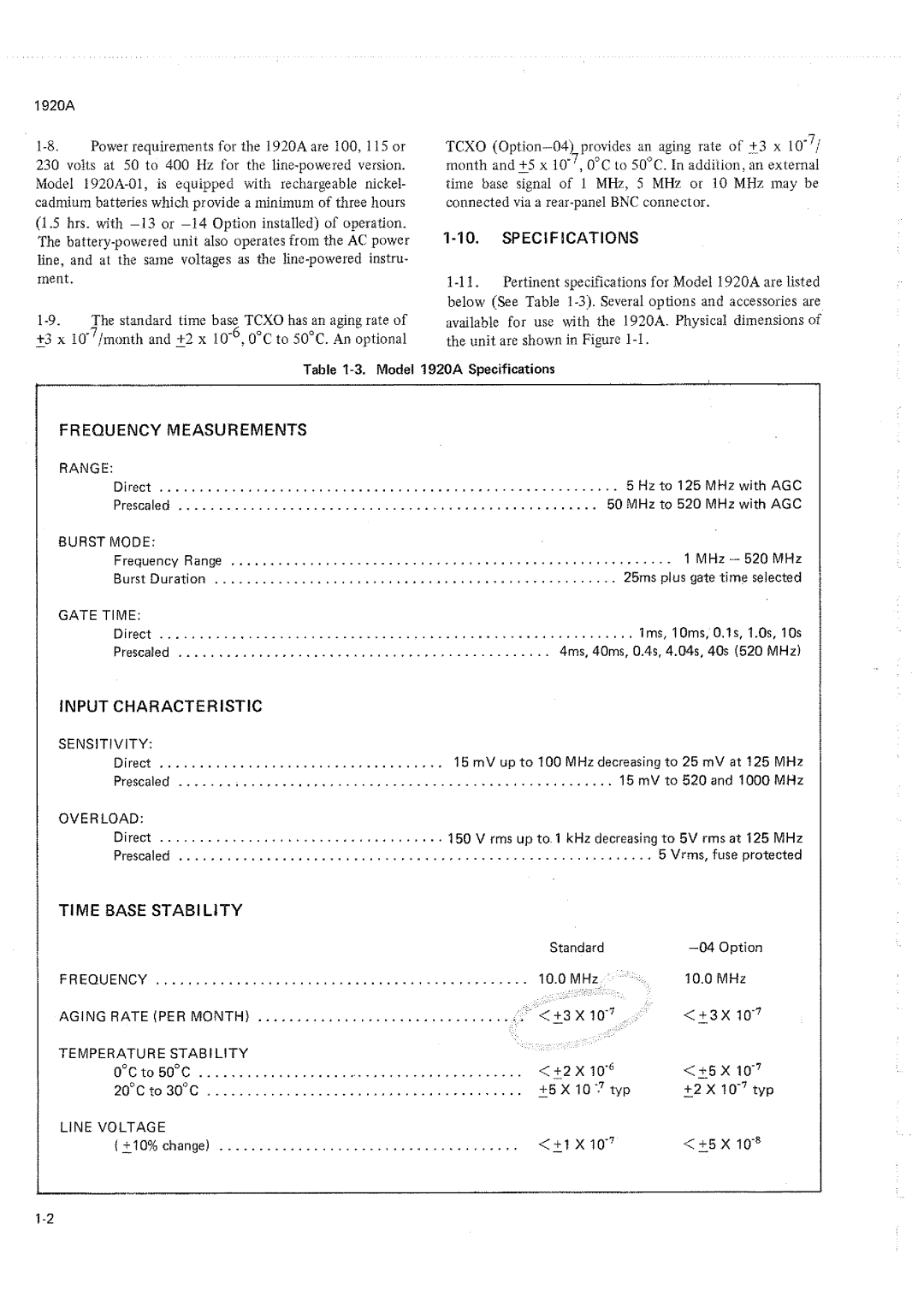 Fluke 1920A manual 