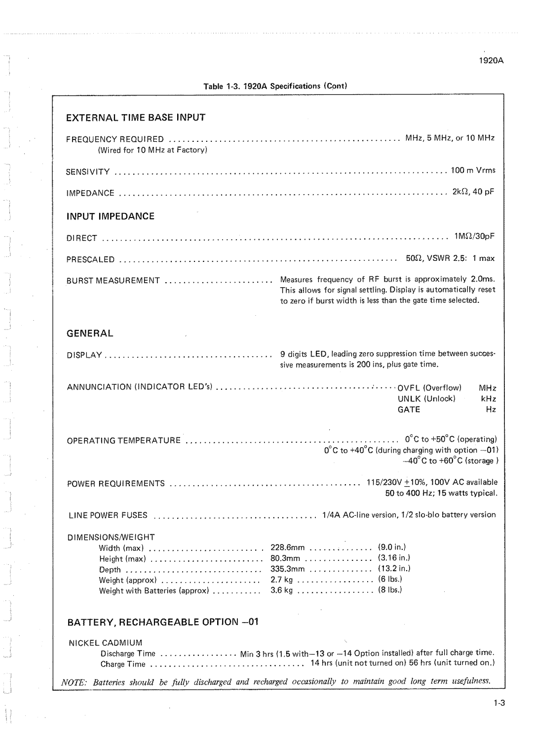 Fluke 1920A manual 