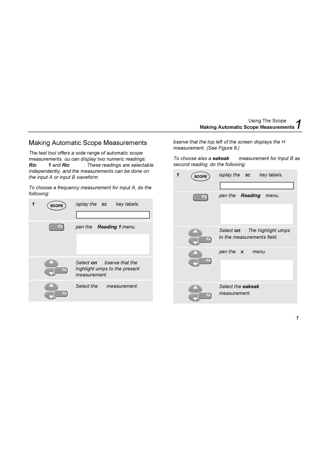 Fluke 196C user manual Making Automatic Scope Measurements 