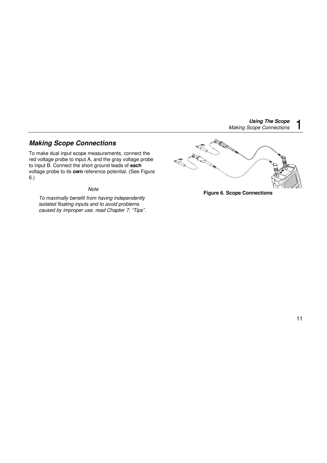 Fluke 196, 199, 192 user manual Making Scope Connections 