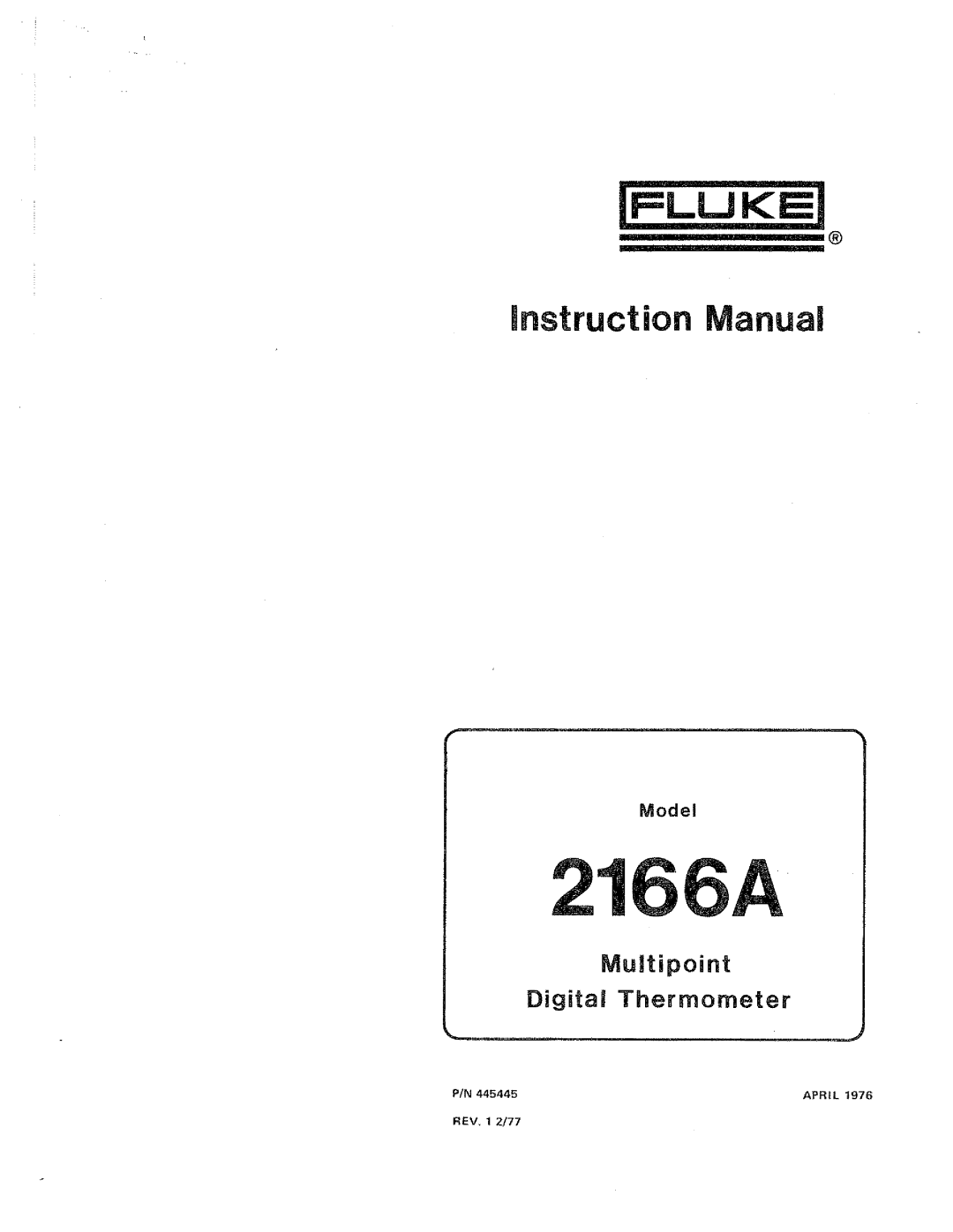 Fluke 2166A manual 