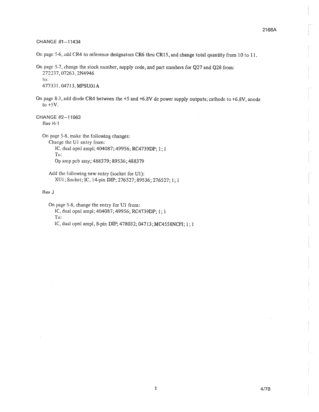 Fluke 2166A manual 