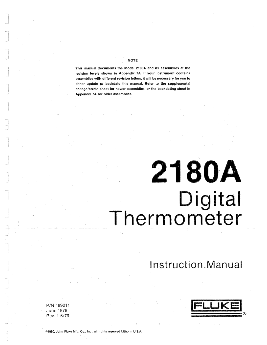 Fluke 2180A manual 