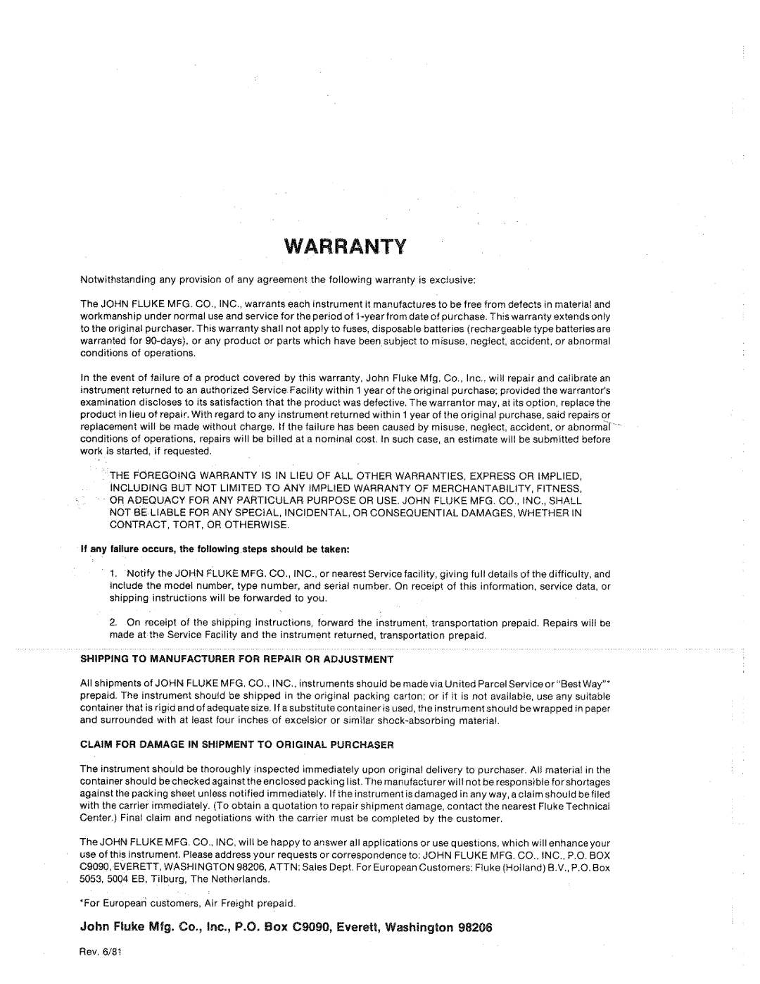 Fluke 2180A manual 