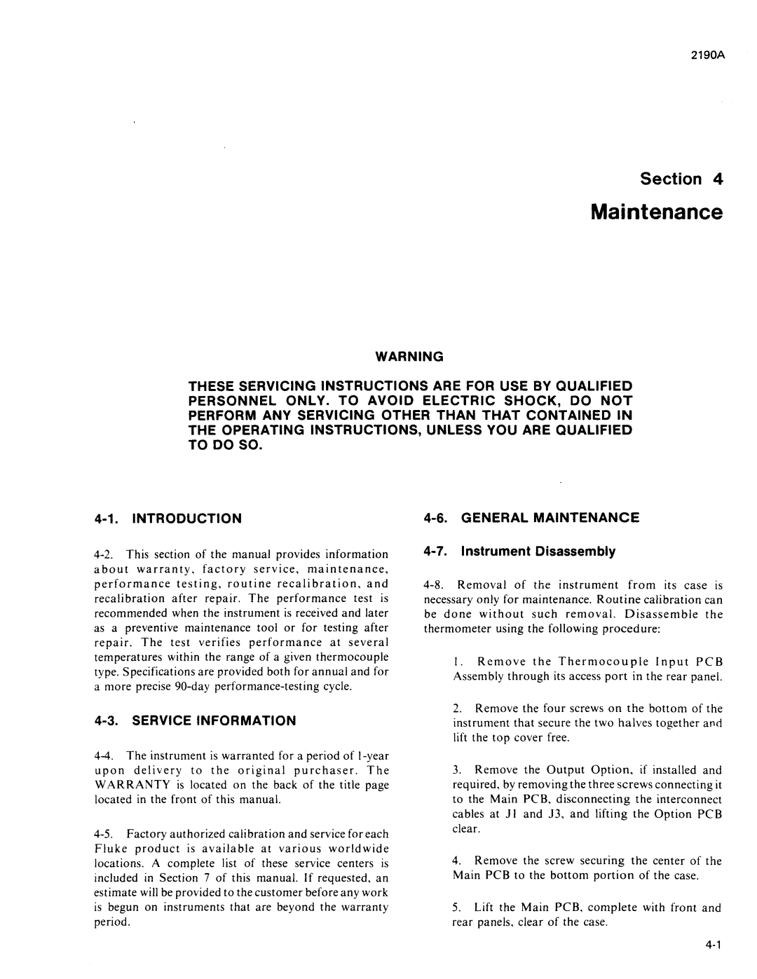 Fluke 2190A manual 