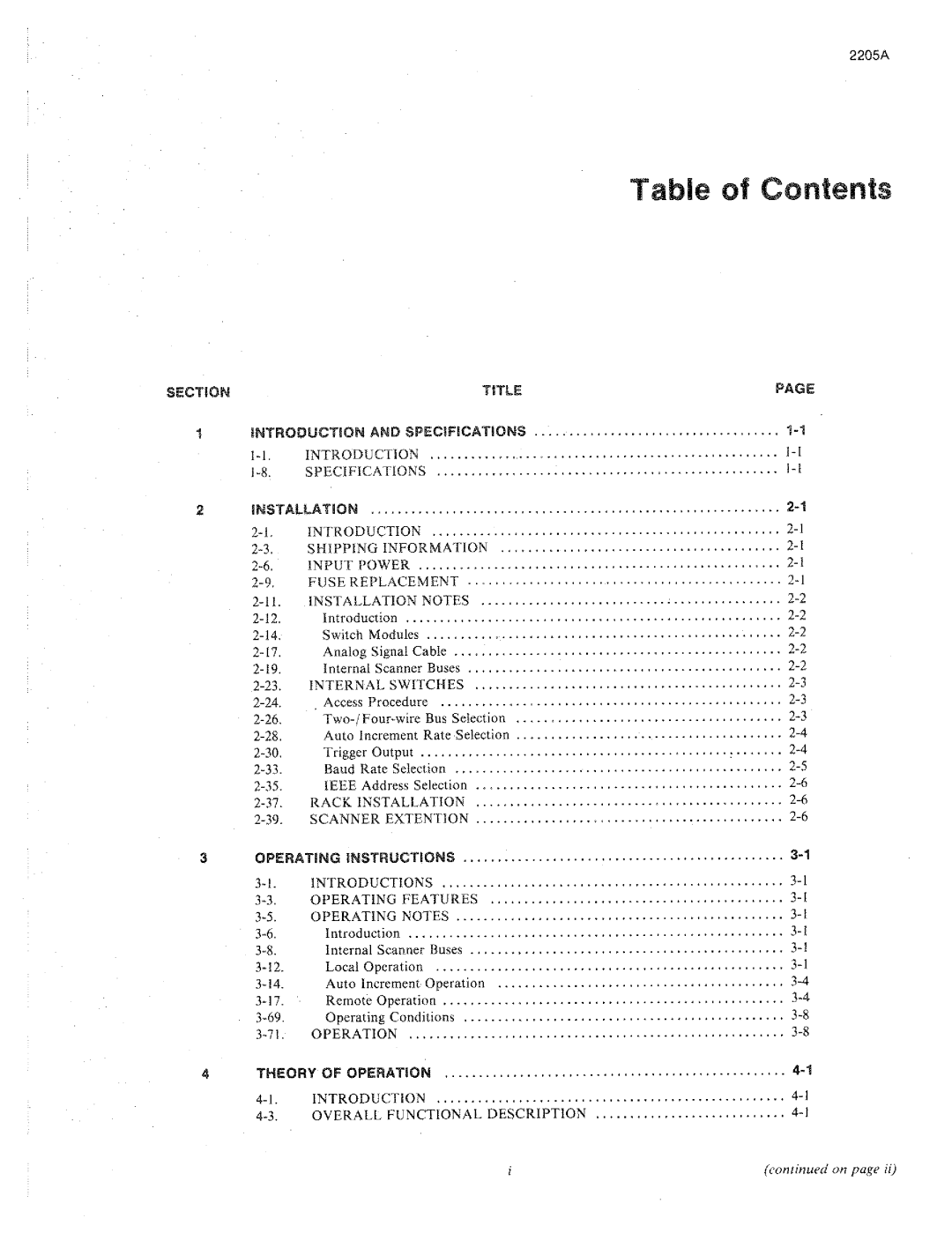 Fluke 2205A manual 