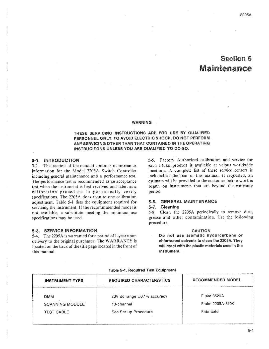 Fluke 2205A manual 