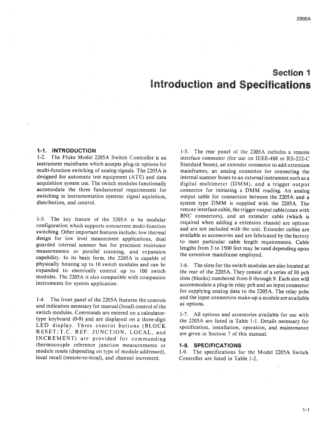 Fluke 2205A manual 