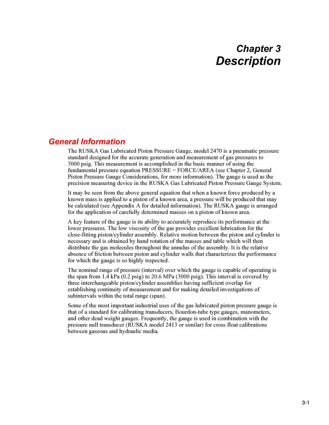 Fluke 2470 specifications Description, General Information 