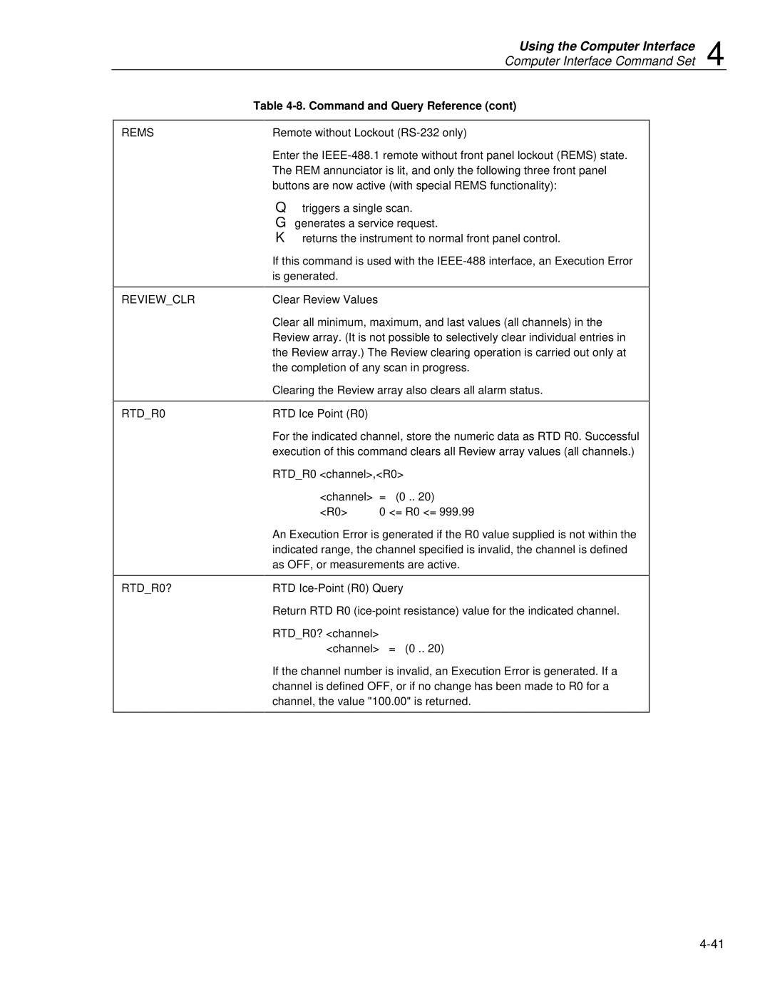 Fluke 2620A, 2625A user manual Rems, RTDR0 RTDR0? 