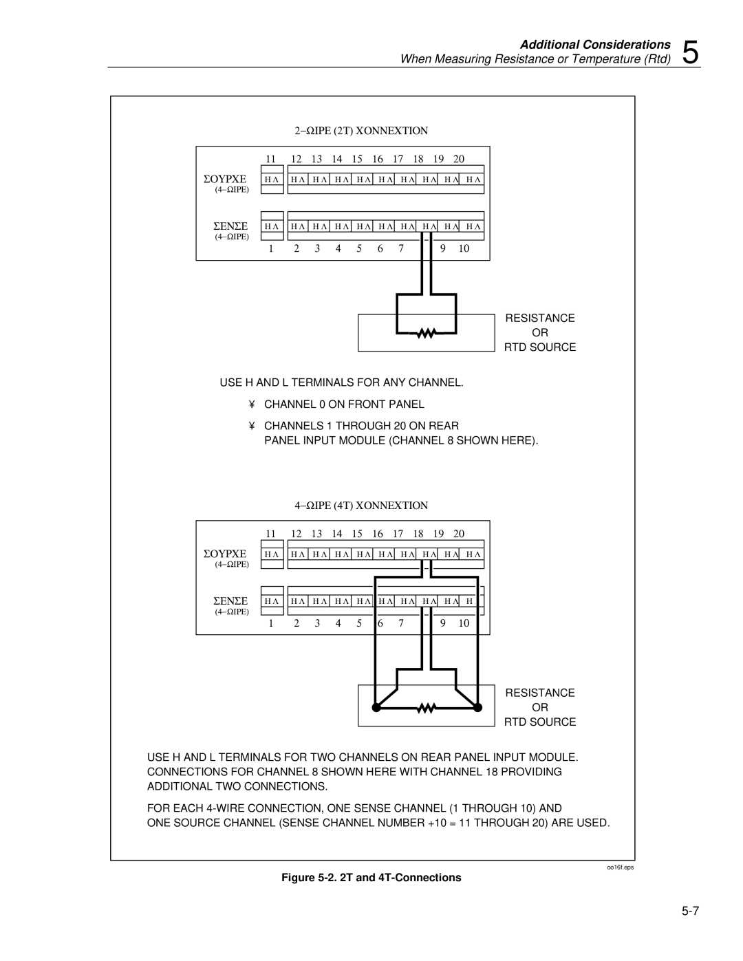 Fluke 2620A, 2625A user manual When Measuring Resistance or Temperature Rtd 