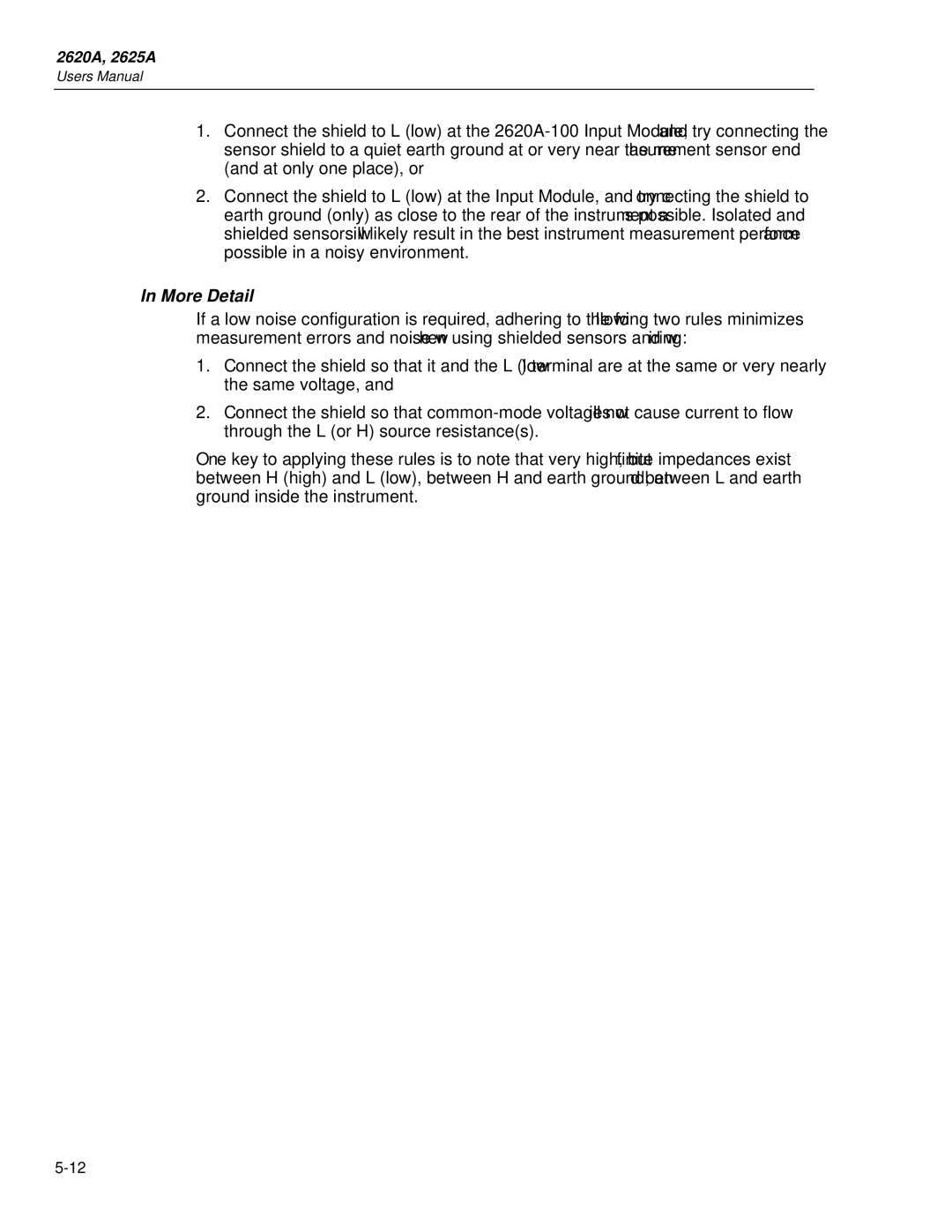 Fluke 2625A, 2620A user manual More Detail 