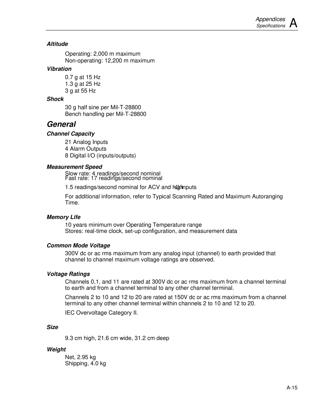 Fluke 2620A, 2625A user manual General 