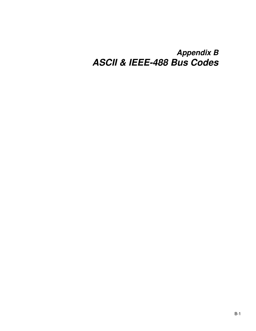 Fluke 2620A, 2625A user manual Ascii & IEEE-488 Bus Codes 