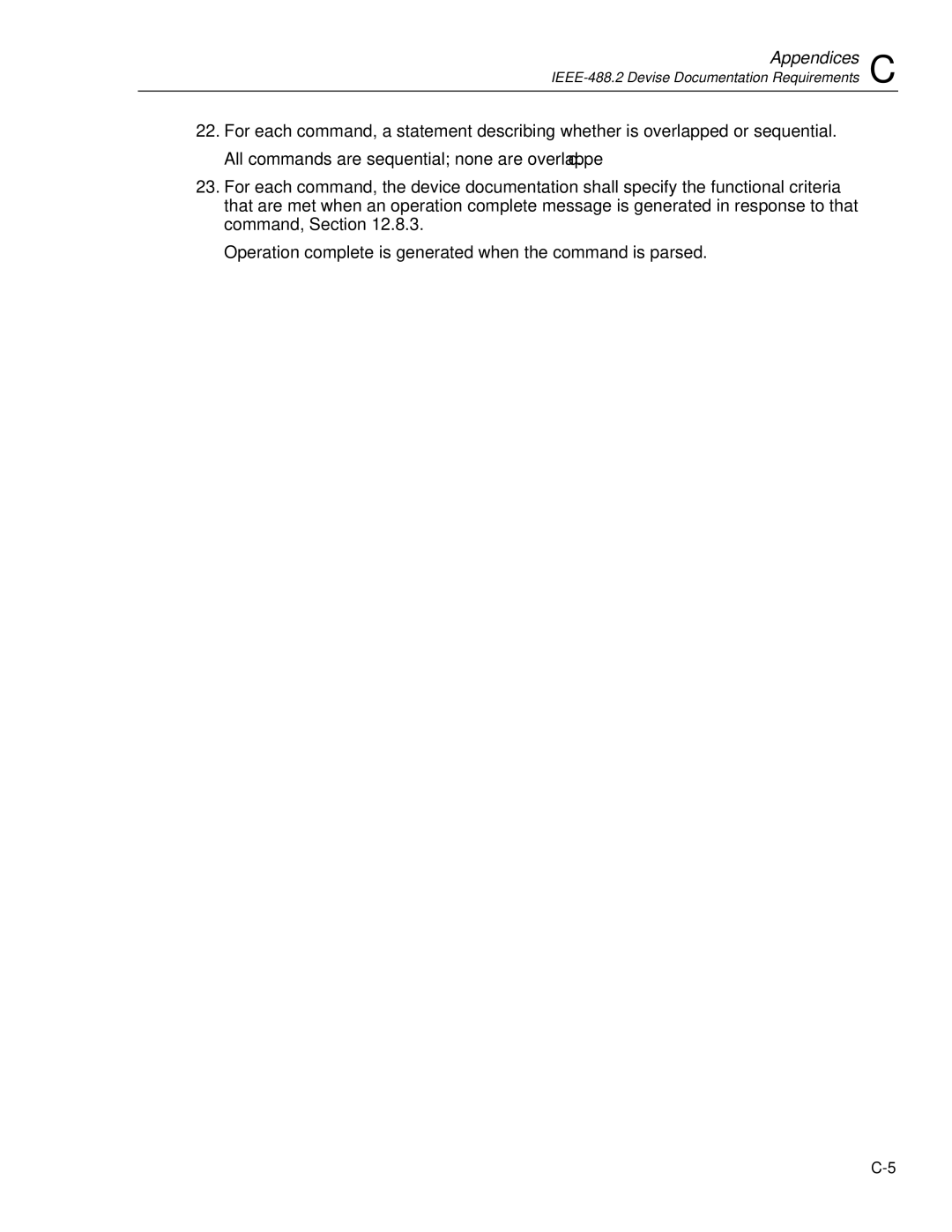 Fluke 2620A, 2625A user manual Operation complete is generated when the command is parsed 