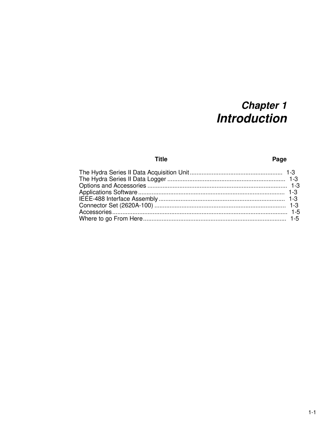 Fluke 2620A, 2625A user manual Introduction 