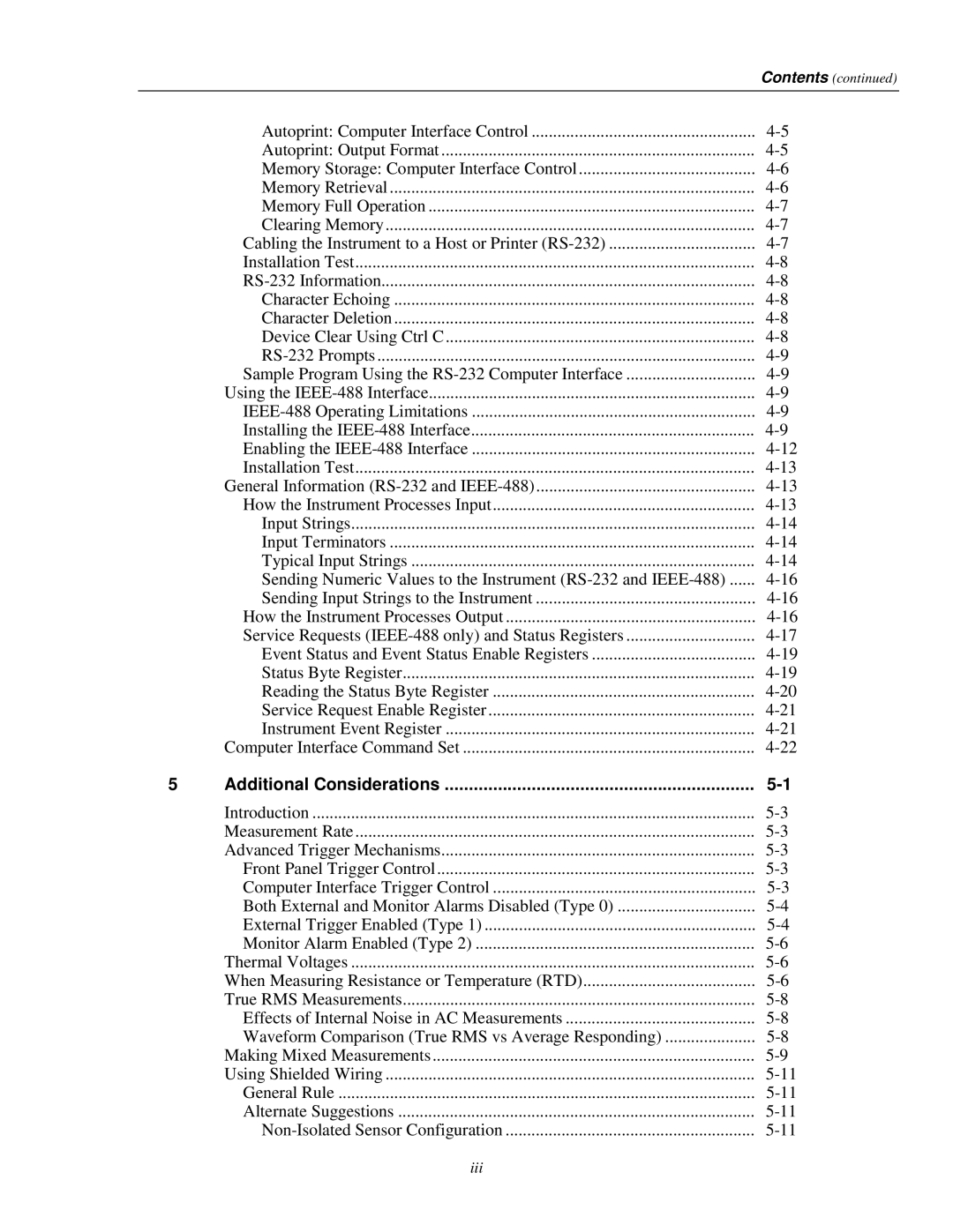 Fluke 2620A, 2625A user manual Additional Considerations 