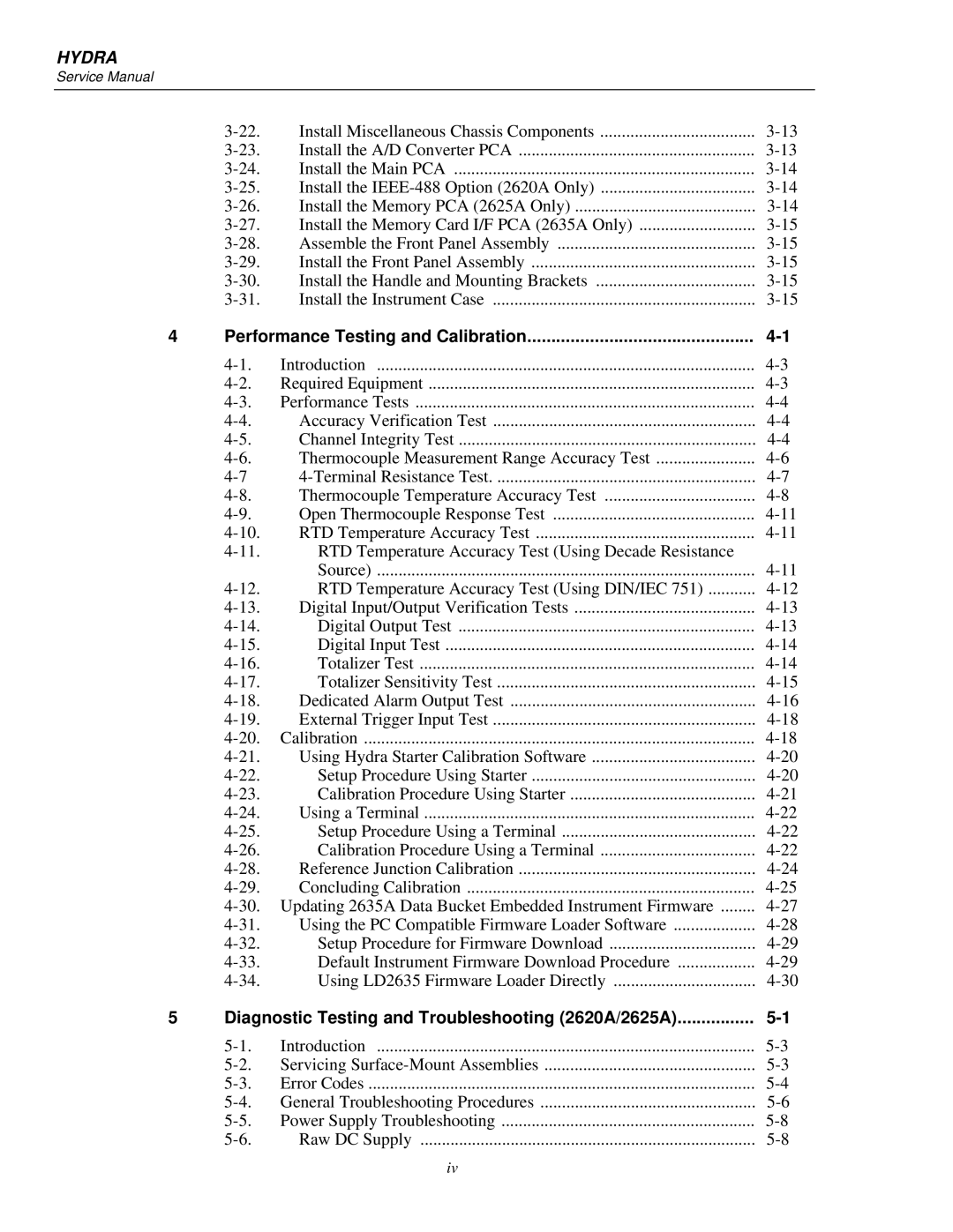 Fluke 2635A, 2625A service manual Performance Testing and Calibration 