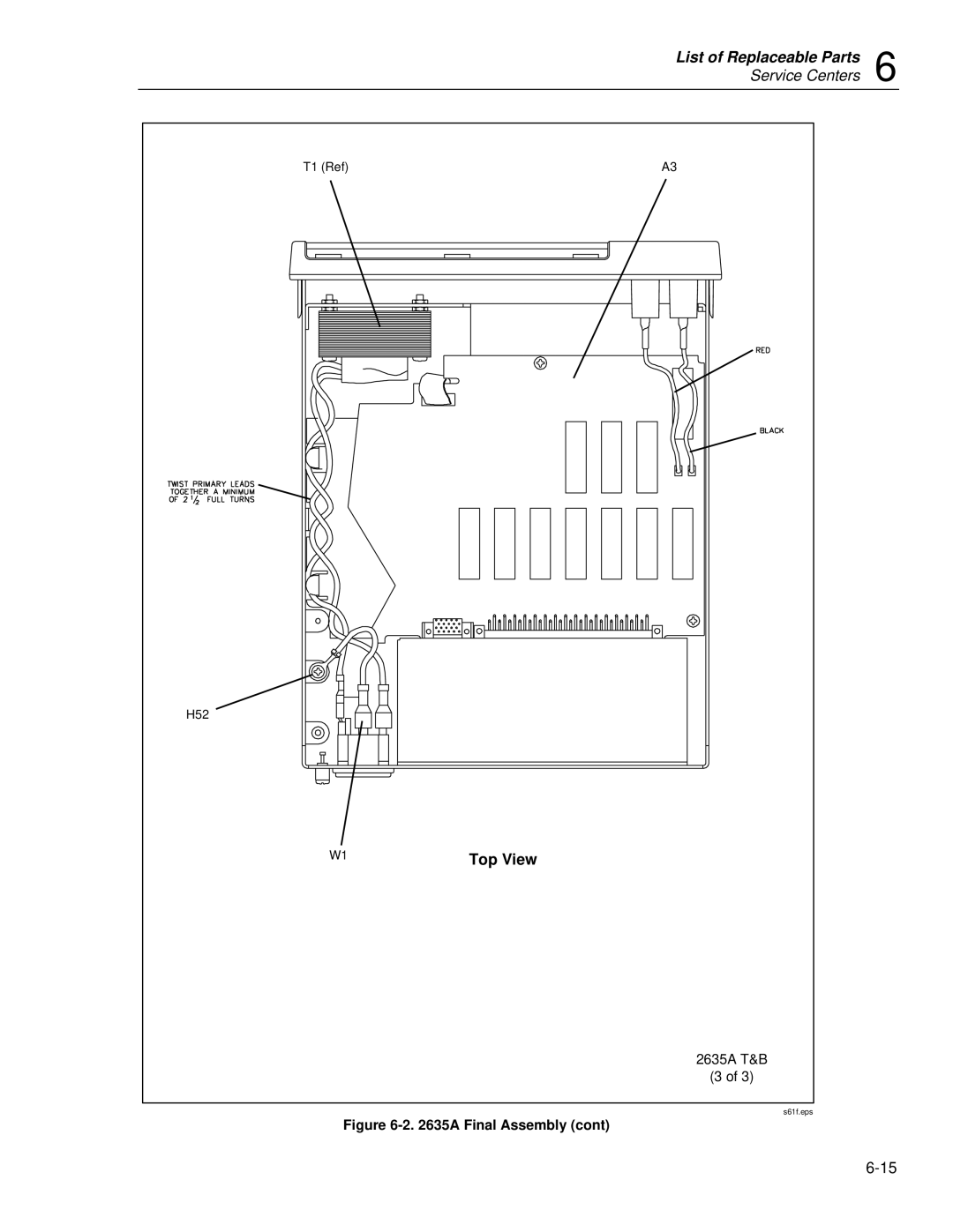 Fluke 2625A, 2635A service manual T1 Ref H52 