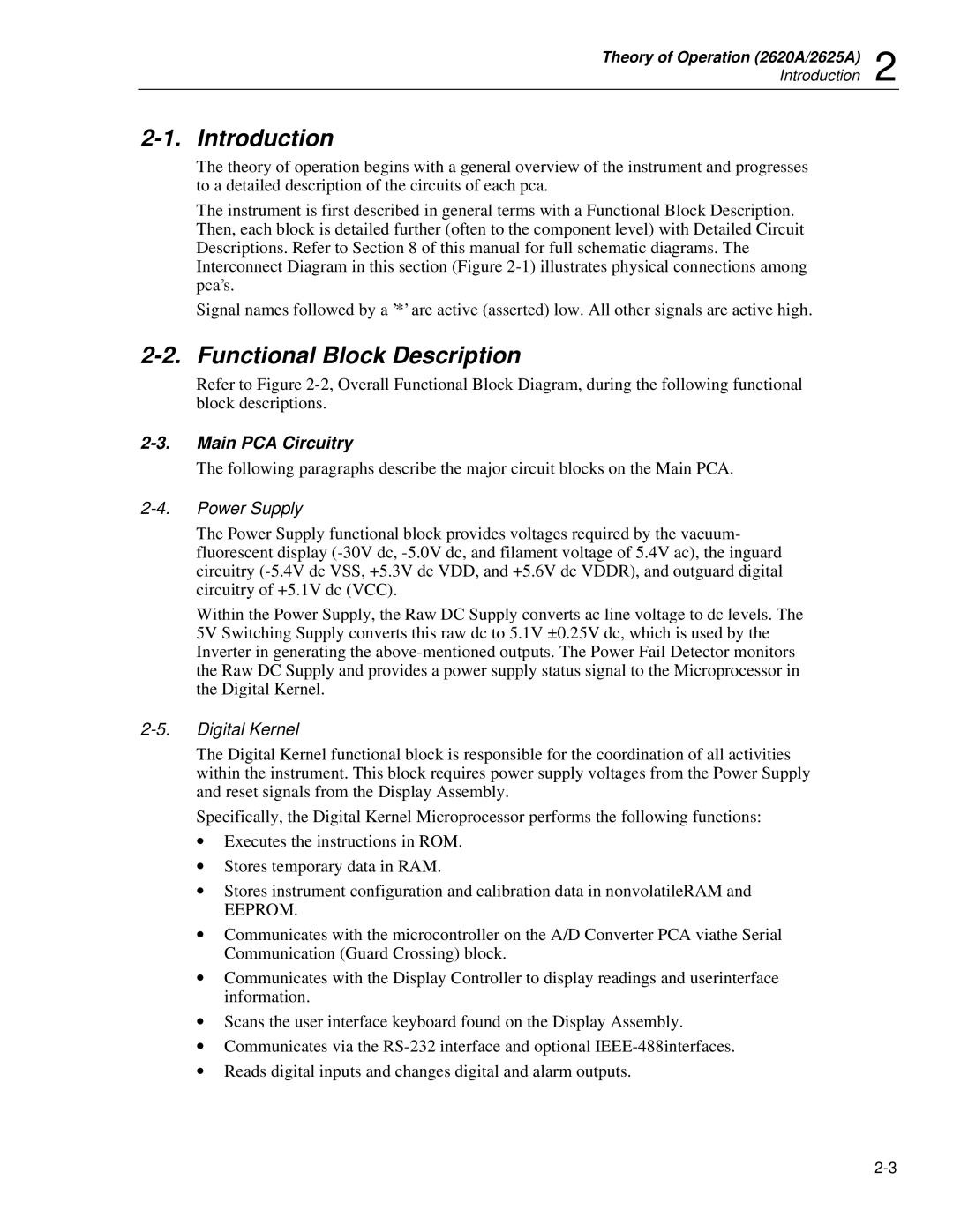 Fluke 2625A, 2635A service manual Introduction 