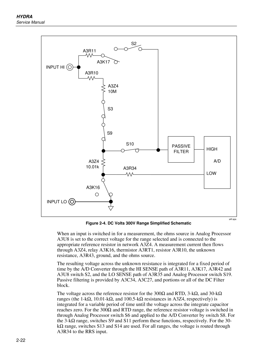 Fluke 2635A, 2625A service manual Input HI 