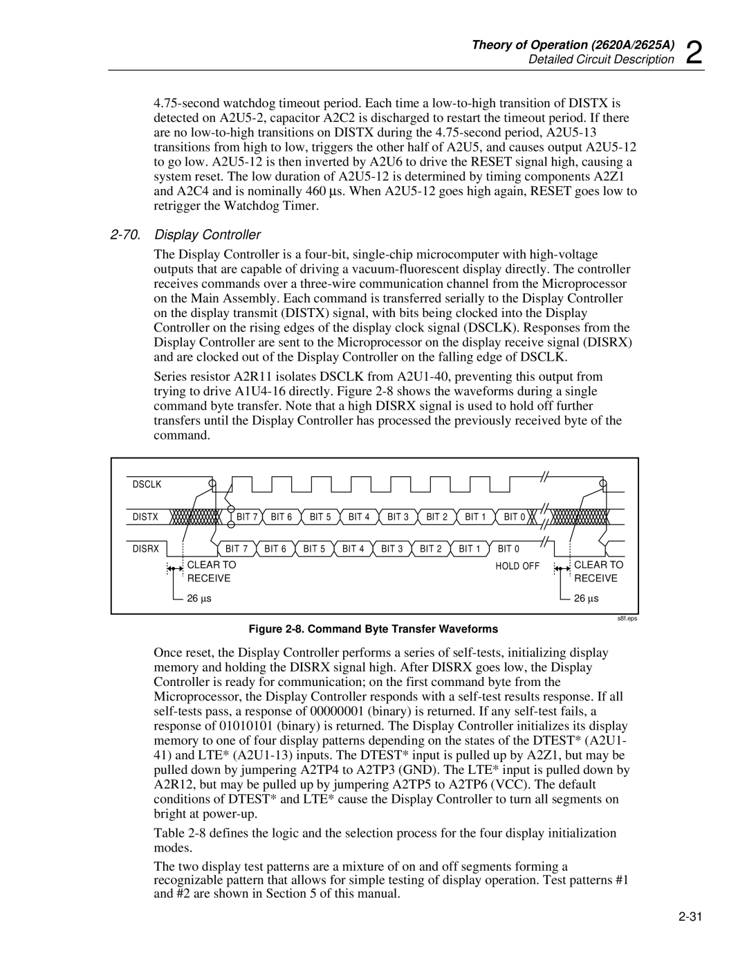 Fluke 2625A, 2635A service manual Display Controller 