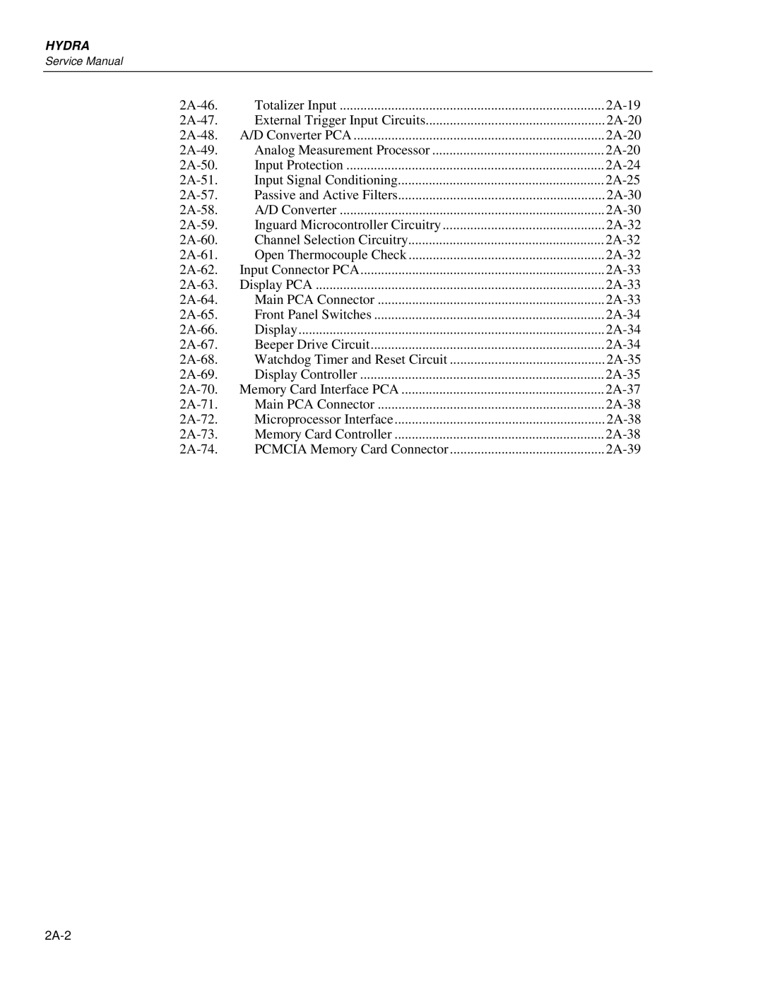 Fluke 2635A, 2625A service manual 2A-49 