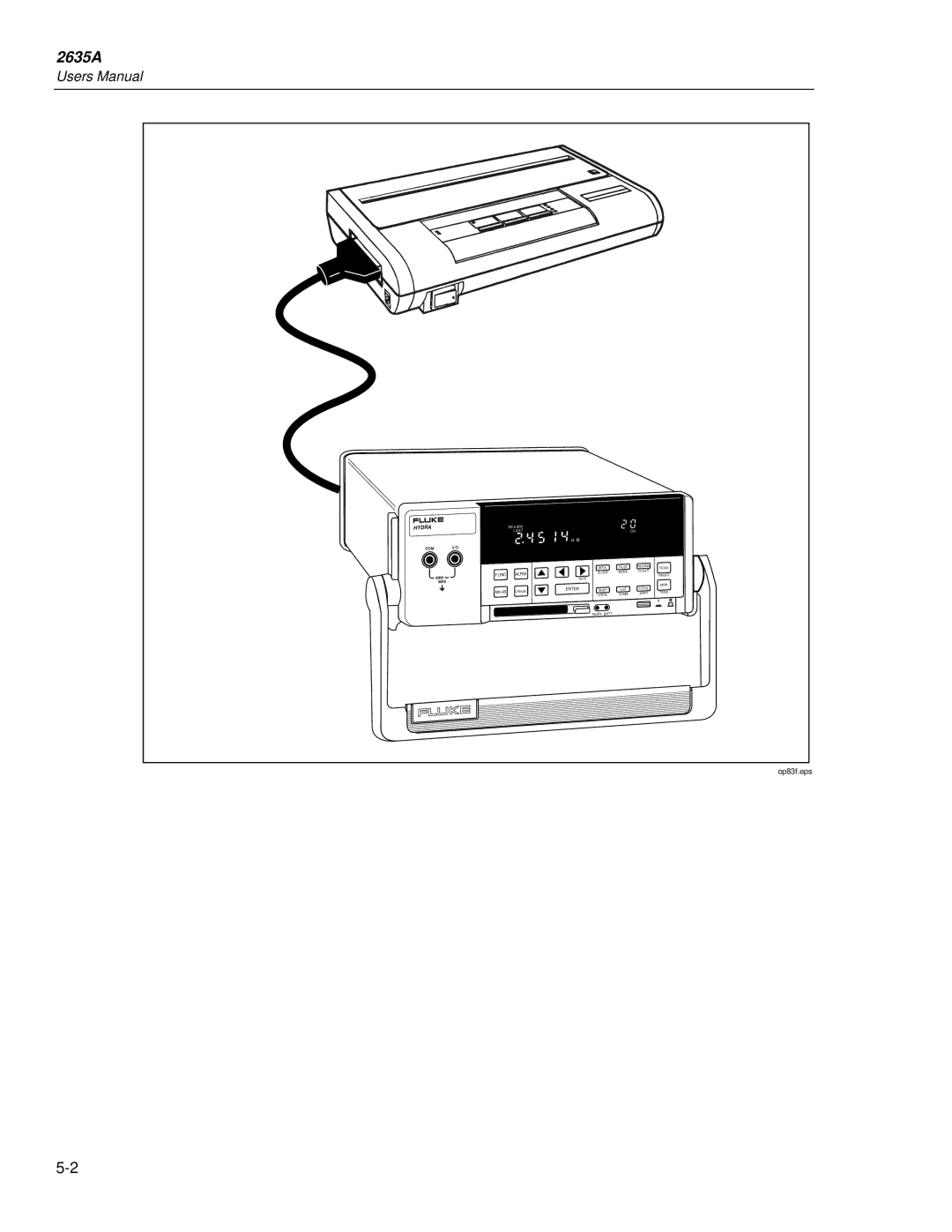 Fluke 2635A user manual Op83f.eps 