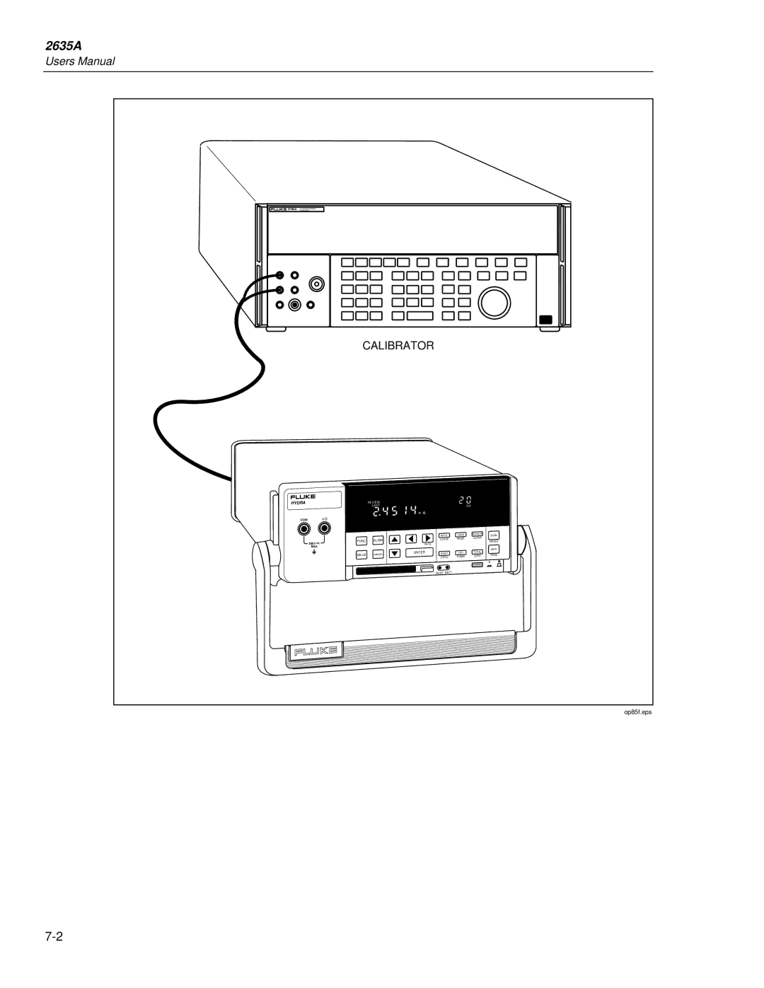 Fluke 2635A user manual Calibrator 