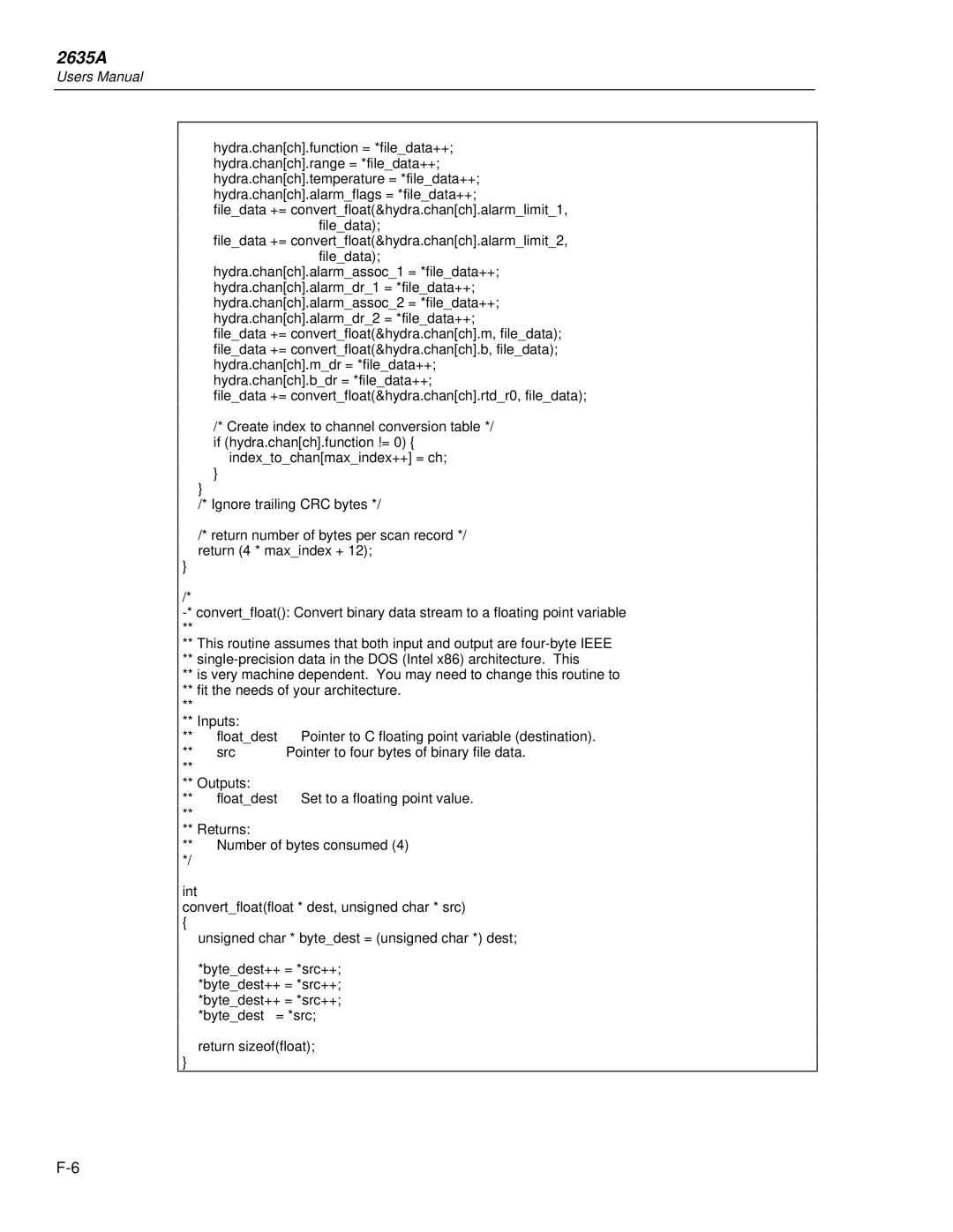 Fluke 2635A user manual 